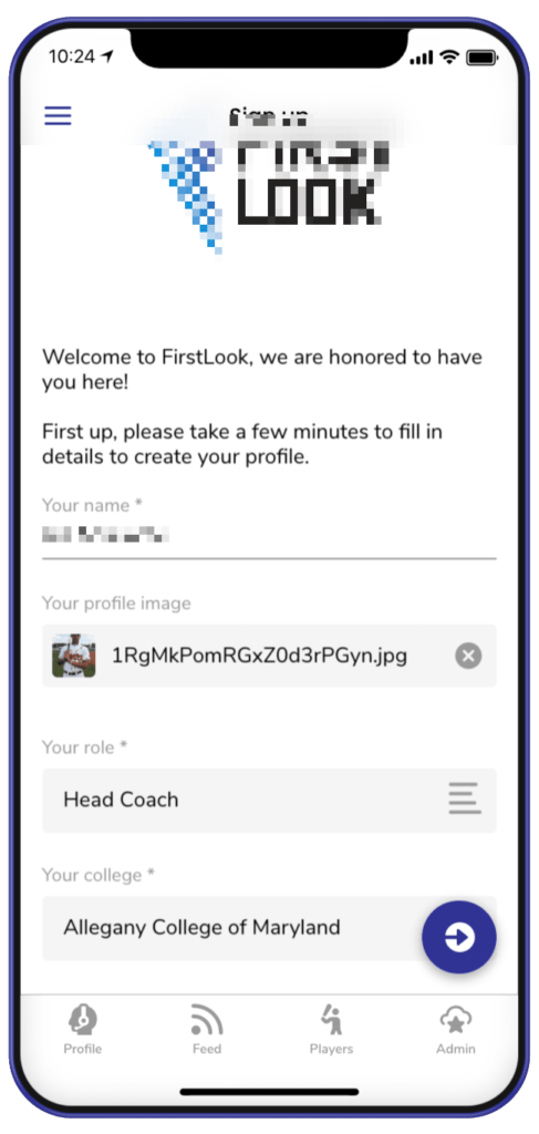 firstlook coaches app example