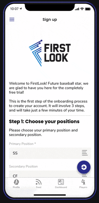 firstlook players home page