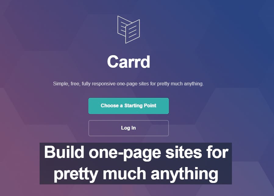 Home page for Carrd