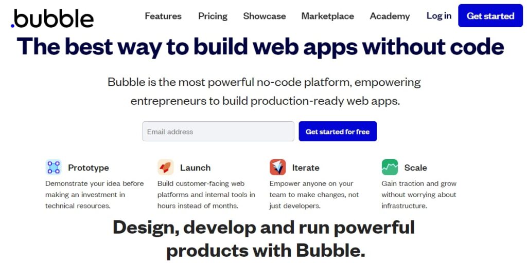 Bubble Homepage