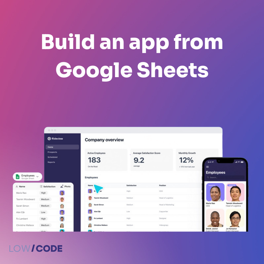 How to build an app from google sheets 900 x 900 px