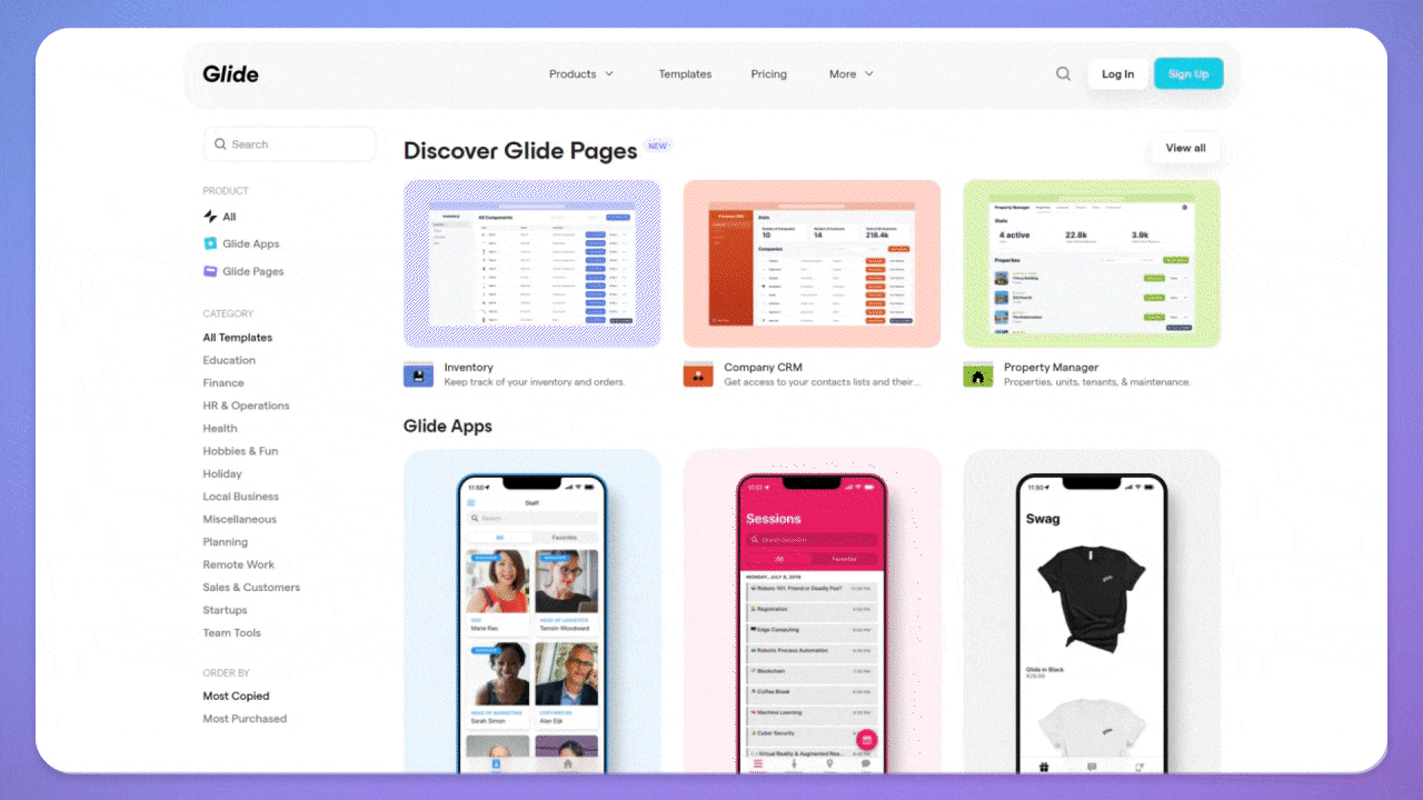 Glide apps examples